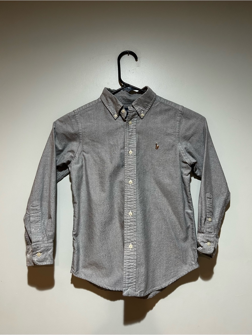 Ralph Lauren Boys' Gray Button-Down Oxford Shirt